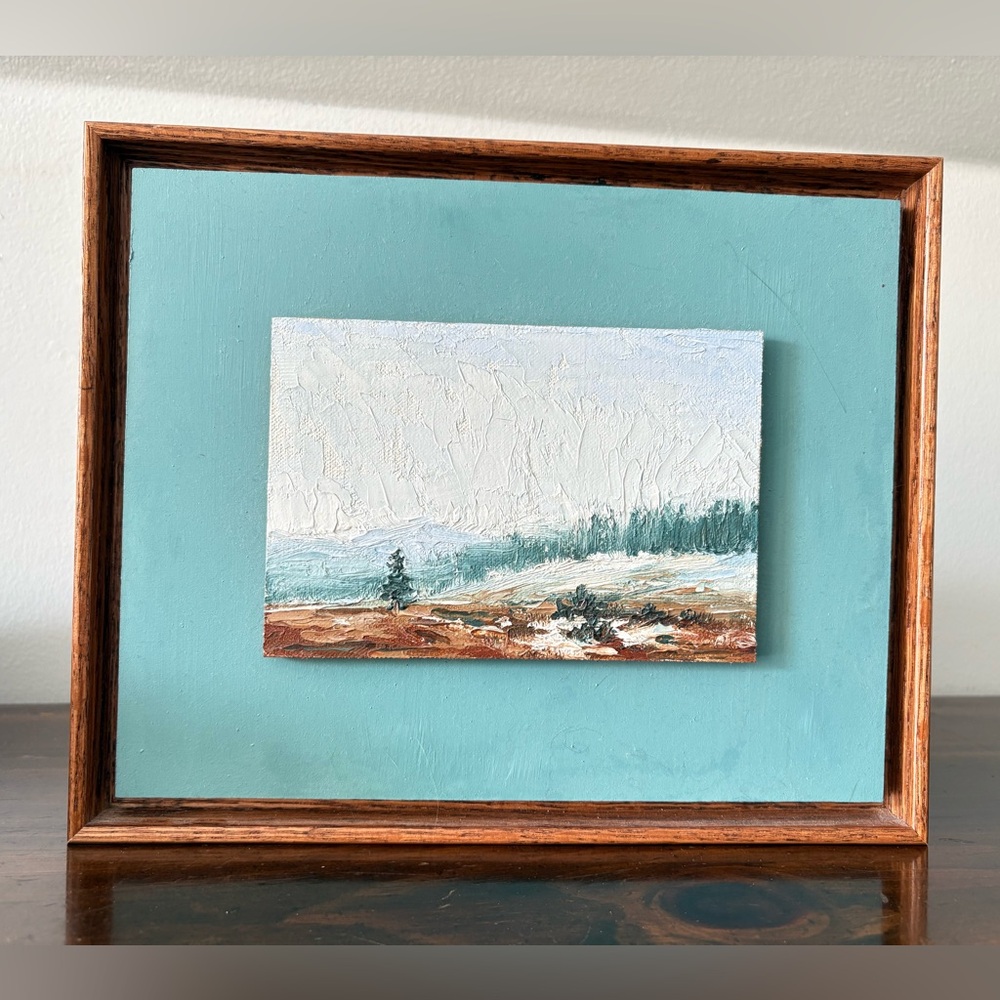 🌟 Original ART Montana “Paws Up Winter” oil Painting Teresa Garland Warner